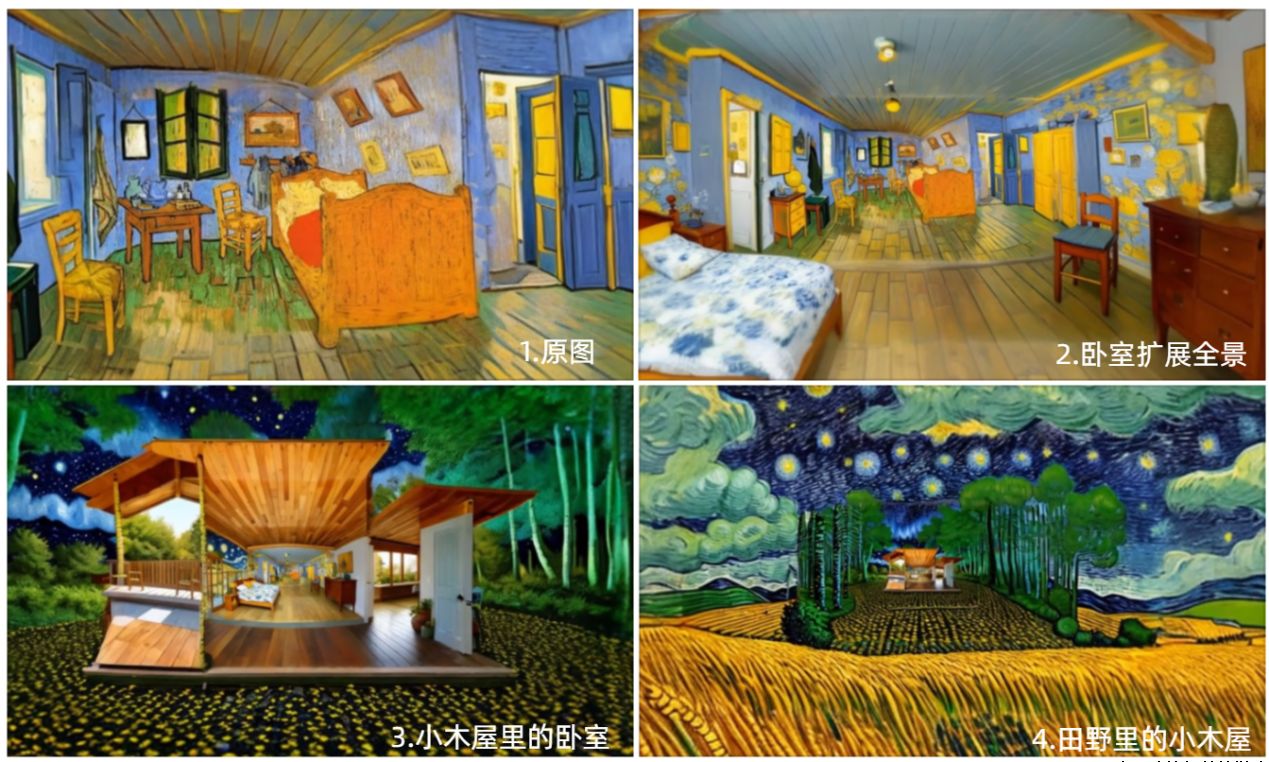 AI创作“名画秘境”，万兴“天幕”多媒体大模型支持AI扩图